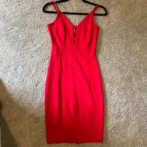 Red mini dress